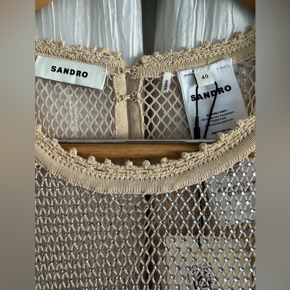 Sandro long shimmery mesh dress. Size UK 40. US medium.